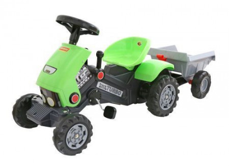 Traktor Turbo na pedale sa prikolicom - zeleni ( 17/52742 ) - Img 1