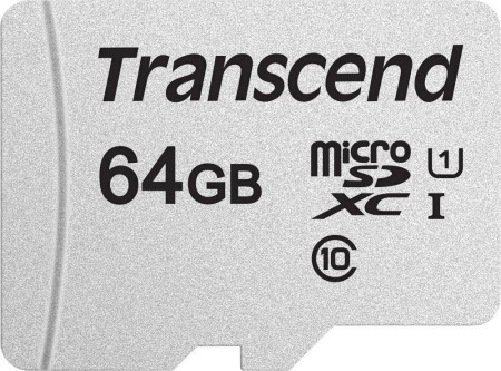 Transcend micro SD 64GB class 10, ultra high speed class 1 (U1) with adapter ( TS64GUSD300S-A )