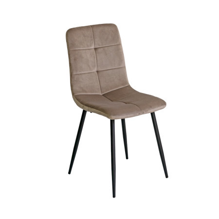 Trpezarijska stolica 1225 Bez /Crne metalne noge ( 775-514 )