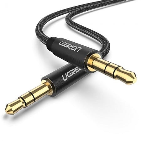 Ugreen AUX kabl 3.5mm 2m gold AV112 crni ( 50363 ) - Img 1