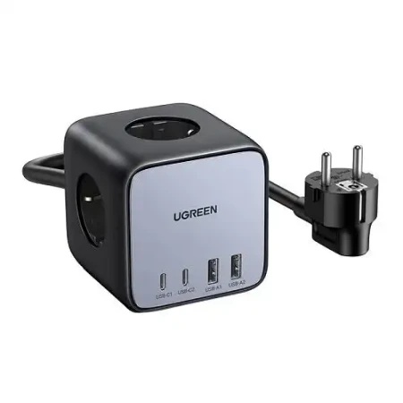 Ugreen kocka 65w usb usb c + 3 x ac utičnica crna (cd268) ( 60113 )