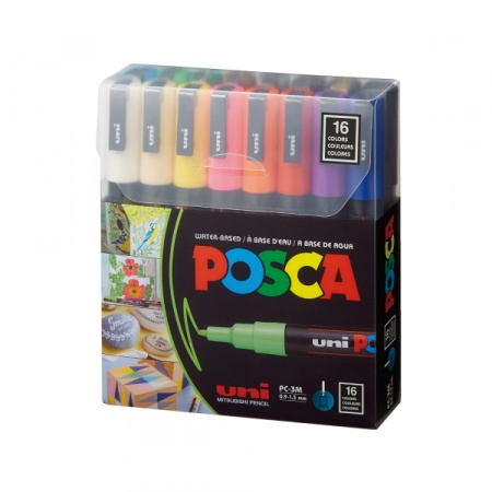 Uni-Ball set pc-3m posca /0.9-1,3mm Marker 16KOM ( K280 )