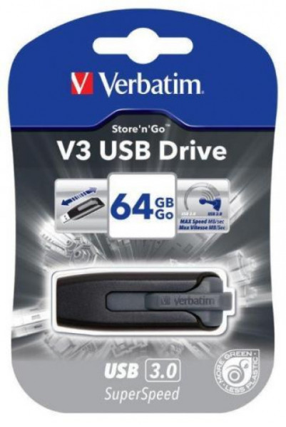 Verbatim V3 USB 64GB 3.0 Grey (49174) - Img 1