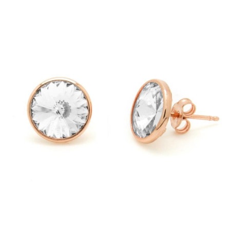 Victoria cruz basic crystal rose gold mindjuše sa swarovski kristalom ( a2791-07st )