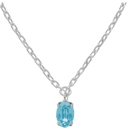 Victoria cruz gemma aquamarine ogrlica sa swarovski kristalima ( a4514-10hg )