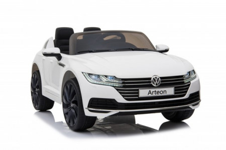 Volkswagen Arteon Licencirani auto za decu na akumulator sa kožnim sedištem i mekim gumama - Beli - Img 1