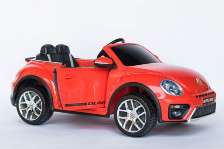 VW Buba Licencirani Auto sa kožnim sedištem i ojačanim PVC točkovima - Crveni ( VW Buba-3 ) - Img 1