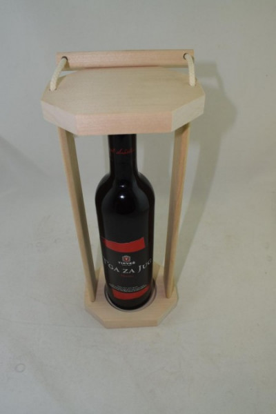 Wood holz nosiljka za bocu vina 100x100x330mm ( 479 ) bukva