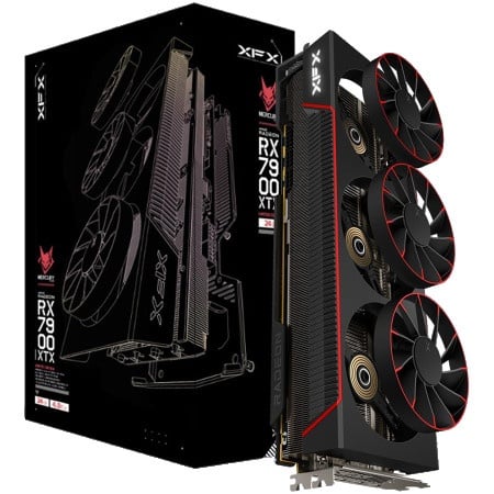 XFX Amd rx-7900xtx magnetic air gaming 24gb gddr6 384bit, 2615 mhz / 20gbps ( RX-79XMAIRB9 )