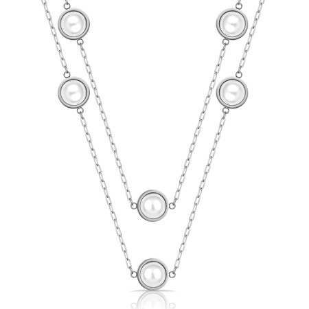 Ženska freelook srebrna ogrlica od hirurškog Čelika ( frj.3.6015.1 )