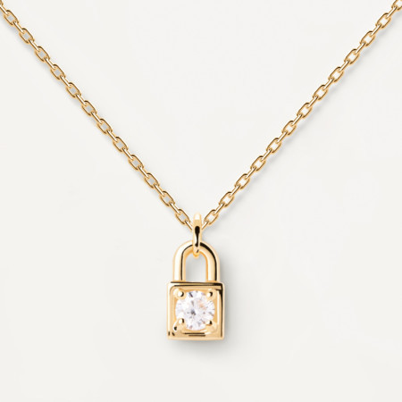 Ženska pd paola padlock zlatna ogrlica sa pozlatom 18k ( co01-487-u ) - Img 1