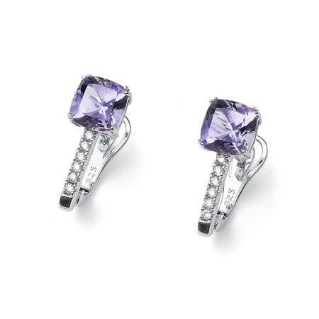 Ženske oliver weber baia violet 925ag mindjuše sa swarovski ljubičastim kristalom ( 62109 )