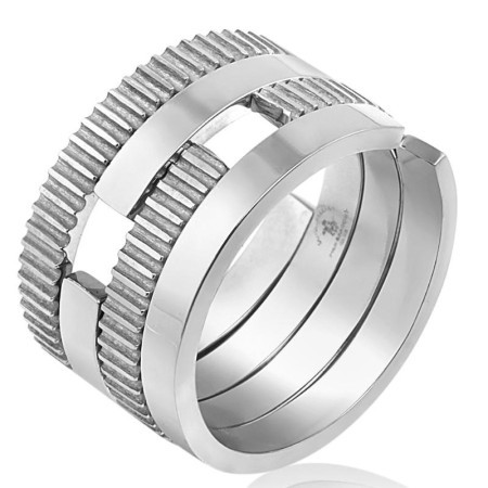 Ženski santa barbara polo srebrni prsten od hirurškog Čelika m ( sbj.3.7006.m.1 ) - Img 1