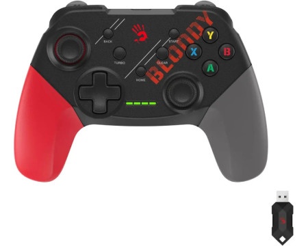 A4 tech GPW50 Bloody RGB Dual-mode 2.4G Wireless &amp; Wired gamepad USB Sports RED -2