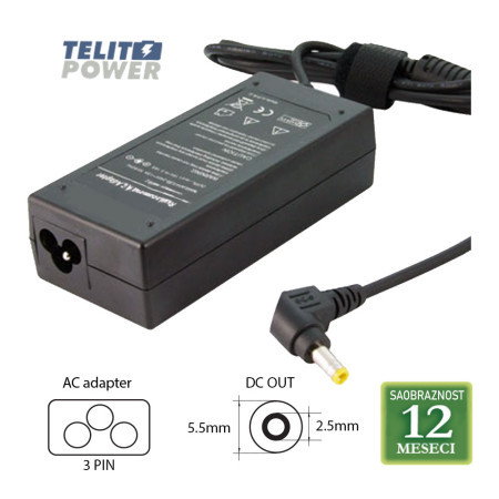 Acer 19V-3.16A ( 5.5 * 2.5 ) 60W-HP02 laptop adapter ( 3067 )