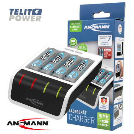 Ansmann NiMH / NiCd punjač baterija comfort smart sa 4 punjive AA/2100mAh baterije ( 3334 )