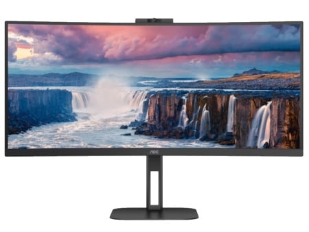 AOC CU34V5CW/BK 34"/VA,zakrivljen,21:9/3440x1440/100Hz/1ms MPRT/HDMI,DP,USB/visina/kamera Monitor ( CU34V5CW/BK )