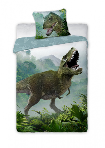 Baloo Posteljina za decu Dino T-Rex Zeleni 160x200+70x80cm ( 9663 )