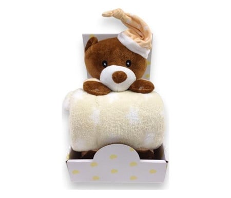 Bbo b200003 set igračka + ćebence sleeping bear - beige ( B200003-1 )