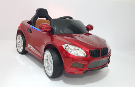 BMW 2 Auto na akumulator sa kožnim sedištem i mekim gumama - Crveni - Img 1