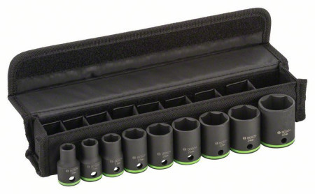 Bosch 9-delni set umetaka nasadnih ključeva 38 mm 10, 11, 13, 17, 19, 21, 22, 24, 27 mm ( 2608551100 ) - Img 1