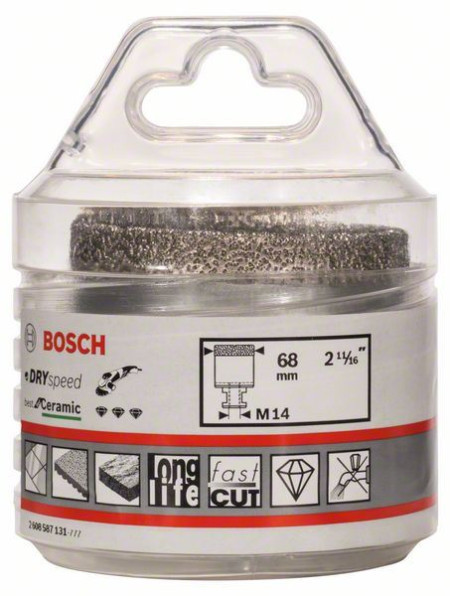 Bosch dijamantska burgija za suvo bušenje dry speed best for ceramic 68 x 35 mm ( 2608587131 ) - Img 1