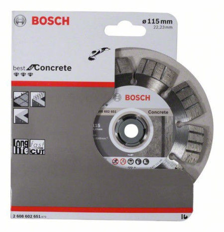 Bosch dijamantska rezna ploča best for concrete 115 x 22,23 x 2,2 x 12 mm ( 2608602651 )