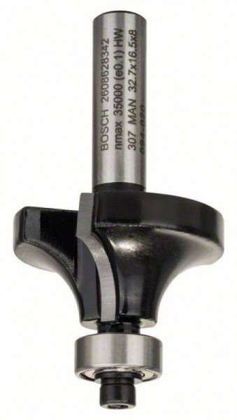 Bosch glodala za zaobljavanje 8 mm, R1 10 mm, L 16,5 mm, G 57 mm ( 2608628342 ) - Img 1