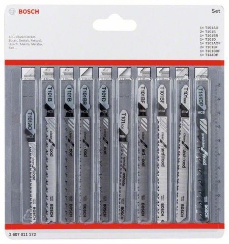 Bosch list ubodne testere set 10 komada clean precision ( 2607011172 )