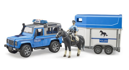 Bruder Džip Land Rover sa prikfigurama policajac,konj ( 25885 )