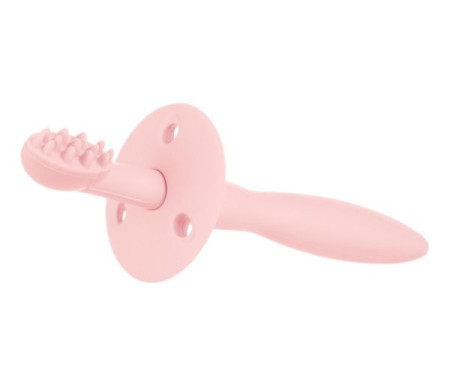 Canpol babies silikonska cetkica sa glodalicom za negu desni i zubica51/500 - pink ( 51/500_pin ) - Img 1