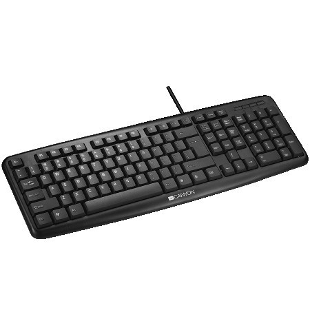 Canyon keyboard CNE-CKEY01 (wired USB, 104 keys, black), adriatic ( CNE-CKEY01-AD )