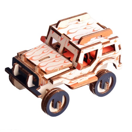 Čarolijashop 3d drvene puzzle - MALI DŽIP ( 812)