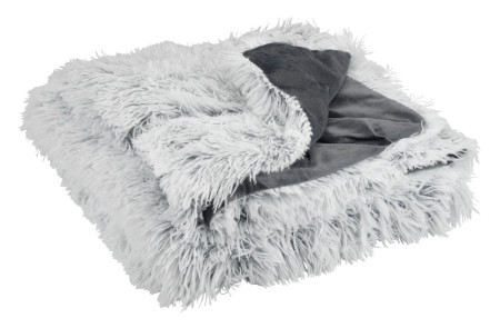 Ćebe thr lotus fake fur 135x195 white/grey ( 4538400 ) - Img 1