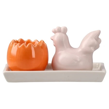Chompy 50 keramička figura pile i jaje 17x7.7x8.7cm set 2k ( 731175 )