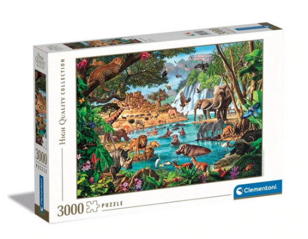 Clementoni puzzle 3000 hqc african waterhole ( CL33551 ) - Img 1