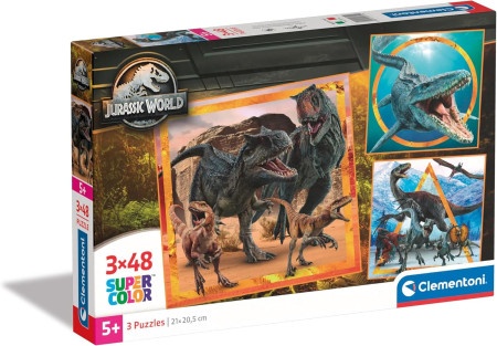 Clementoni puzzle 3x48 jurassic world ( CL25314 )