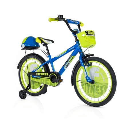 Dečija bicikla 20" Fitness plavo-zelena sa pomoćnim točkovima ( SM-20103 )