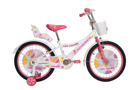 Dečija bicikla 20&#039;&#039; Ice-cream belo-roze sa pomoćnim točkovima ( SM-20105 ) - Img 1