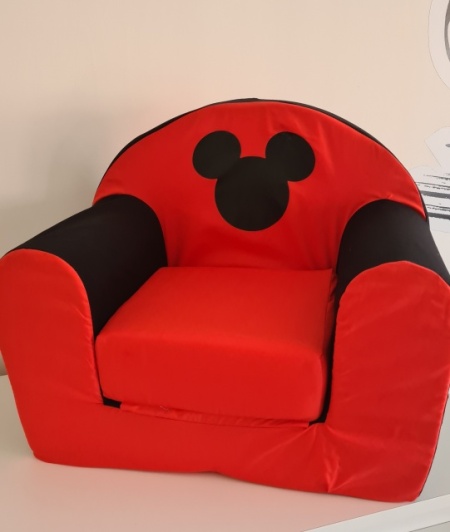 Dečija foteljica na razvlačenje Mickey - crvena