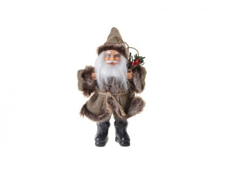 Deco Santa, Deda Mraz, siva, 18cm ( 740812 ) - Img 1