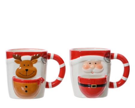 Dekordom novogodišnja dekoracija - christmas mug 12cm 604107 - red/colors - kmg ( 043373 )-1