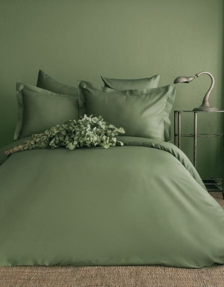 Dekordom posteljina issimo saten family - simply satin - forest green ( 042459 )-1