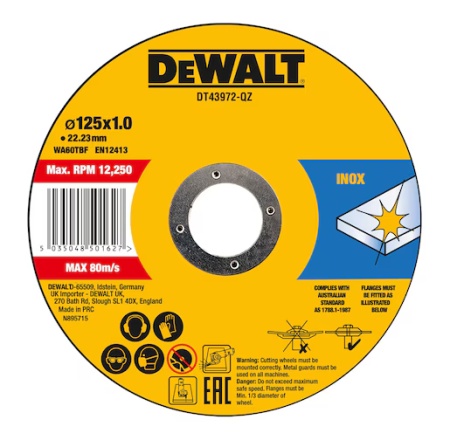 DeWalt DT43972 Rezni disk za inox 125x22mm ( DT43972 )