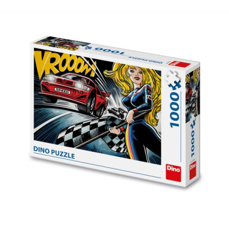 Dino pop art-traka, puzzle set 1000 kom ( 532724 ) - Img 1