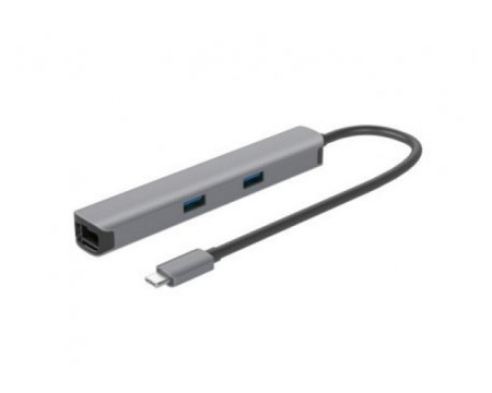 E-green Adapter USB USB 3.1 tip C (M) - HDMI + 2 x USB 3.0 + SD/TF+PD 100W + RJ45 (F)1000 Mbps (7 u 1) -1