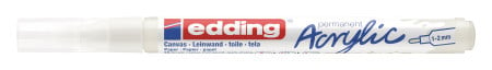 Edding akrilni marker E-5300 fine 1-2mm obli vrh bela ( 12MA53A )