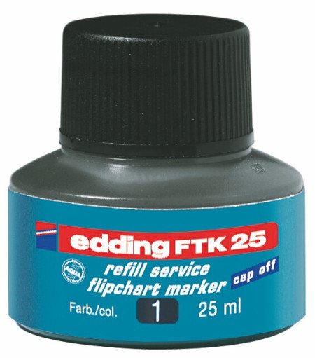 Edding refil za flipchart markere E-FTK 25, 25ml crna ( 09MM02B ) - Img 1