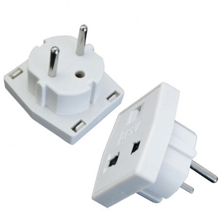Elit+ AC adapter za uticn eu suko utikac / suko utičnica 16a 250v bele boje ( EL76952 )