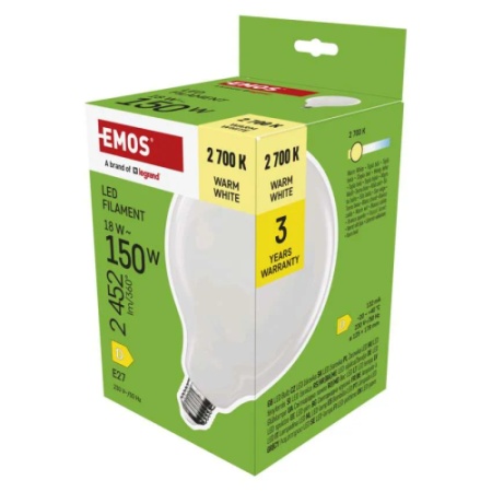 Emos Led sijalica filament globe g125 18w(150w) 2452lm e27 ww emos zf2d82 ( 3522 )